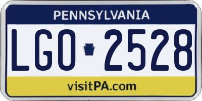 PA license plate LGO2528