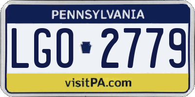 PA license plate LGO2779