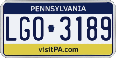 PA license plate LGO3189