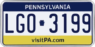 PA license plate LGO3199