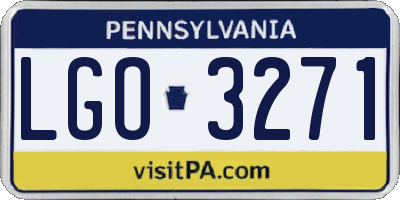 PA license plate LGO3271