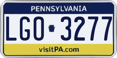 PA license plate LGO3277