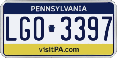 PA license plate LGO3397