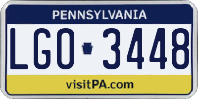 PA license plate LGO3448