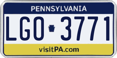 PA license plate LGO3771