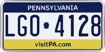 PA license plate LGO4128