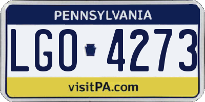 PA license plate LGO4273