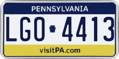 PA license plate LGO4413