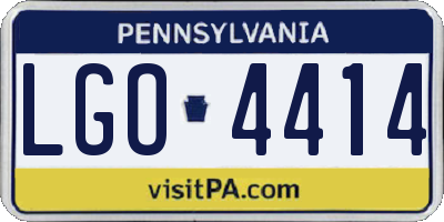 PA license plate LGO4414