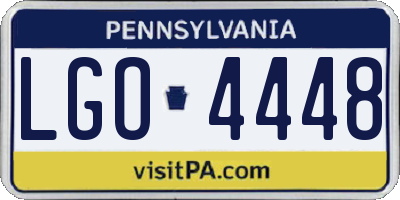 PA license plate LGO4448