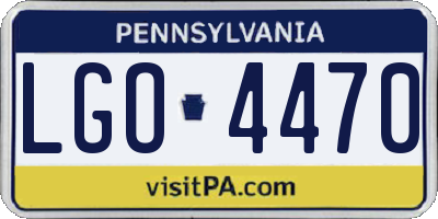 PA license plate LGO4470