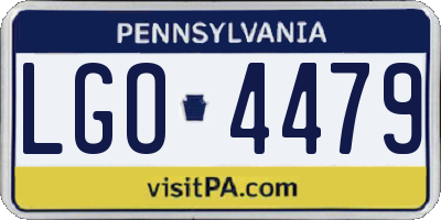 PA license plate LGO4479