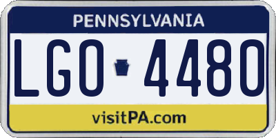 PA license plate LGO4480