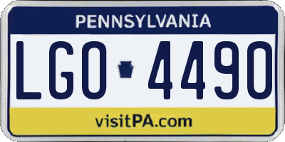 PA license plate LGO4490