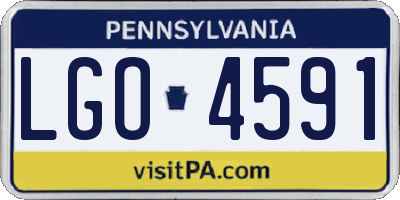 PA license plate LGO4591