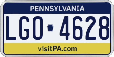 PA license plate LGO4628