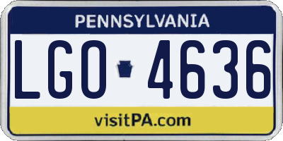 PA license plate LGO4636