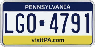 PA license plate LGO4791