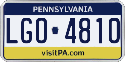 PA license plate LGO4810