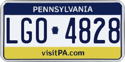 PA license plate LGO4828