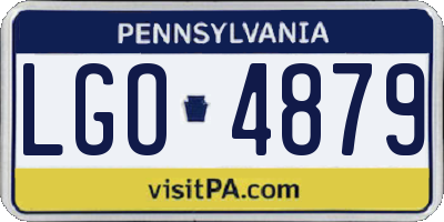 PA license plate LGO4879