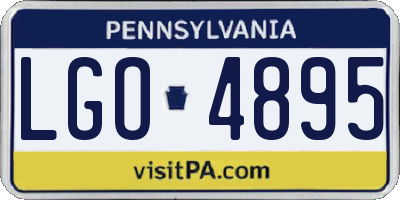 PA license plate LGO4895