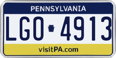 PA license plate LGO4913