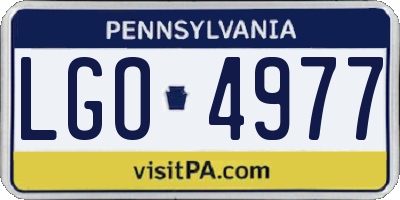 PA license plate LGO4977