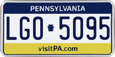 PA license plate LGO5095