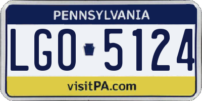 PA license plate LGO5124