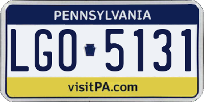 PA license plate LGO5131