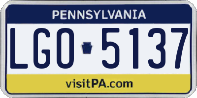 PA license plate LGO5137