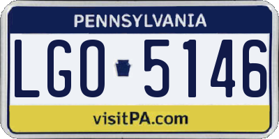 PA license plate LGO5146
