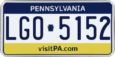 PA license plate LGO5152