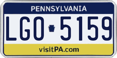 PA license plate LGO5159