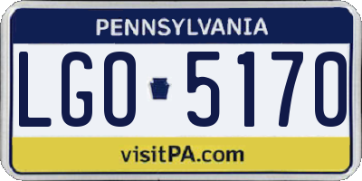 PA license plate LGO5170