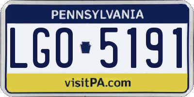PA license plate LGO5191