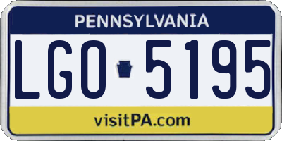 PA license plate LGO5195