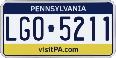 PA license plate LGO5211
