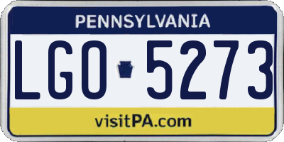 PA license plate LGO5273