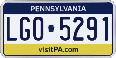 PA license plate LGO5291