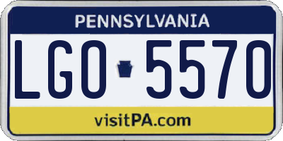 PA license plate LGO5570