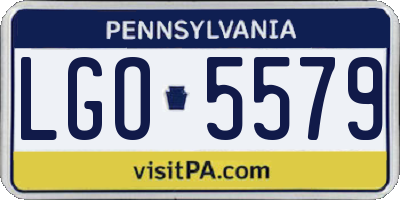 PA license plate LGO5579