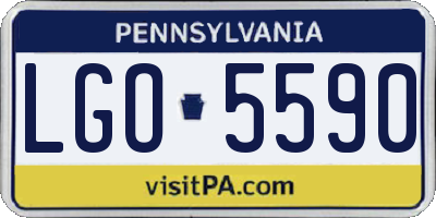 PA license plate LGO5590