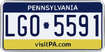 PA license plate LGO5591