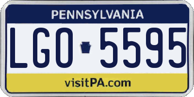 PA license plate LGO5595