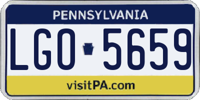 PA license plate LGO5659