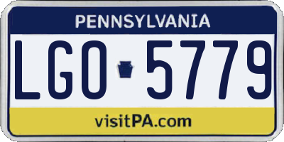 PA license plate LGO5779