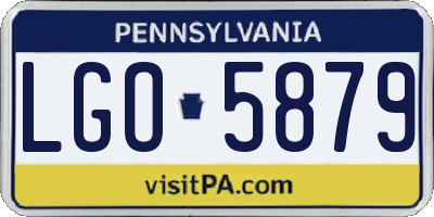 PA license plate LGO5879