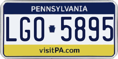 PA license plate LGO5895
